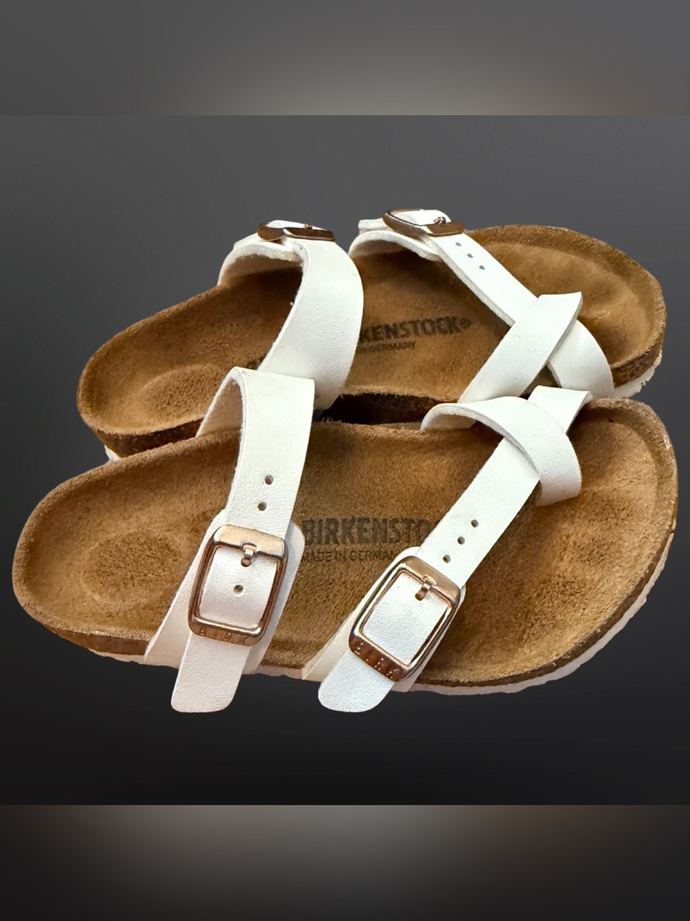 Birkenstock Mayari Kids Sandals – White Birko-Flor® | Size 27 (US Kids 9–9.5) - Picture 9 of 12